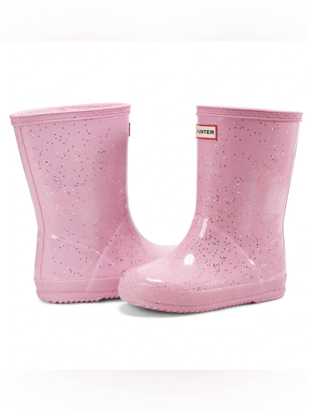 Hunter First Classic Pink Glitter Toddler Boots Size 8 | Great Condition